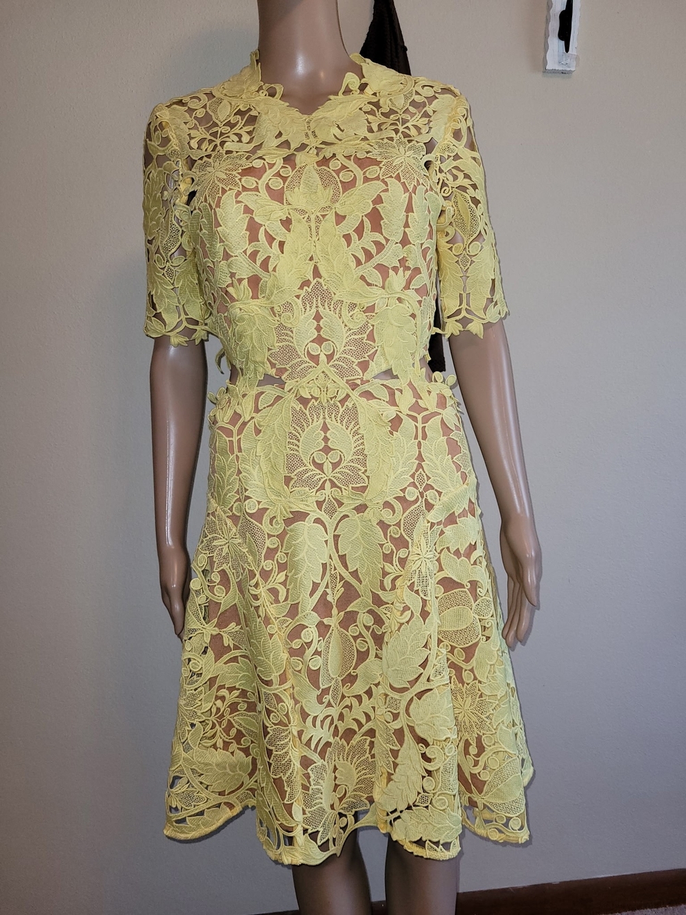 Thurley Dandelion Mini Dress Yellow Size 10